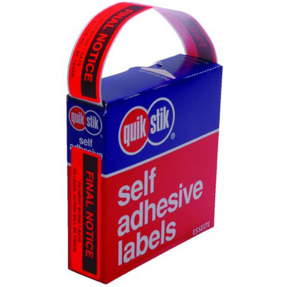 Esselte Quik Stik Labels 125pcs (19x63mm)