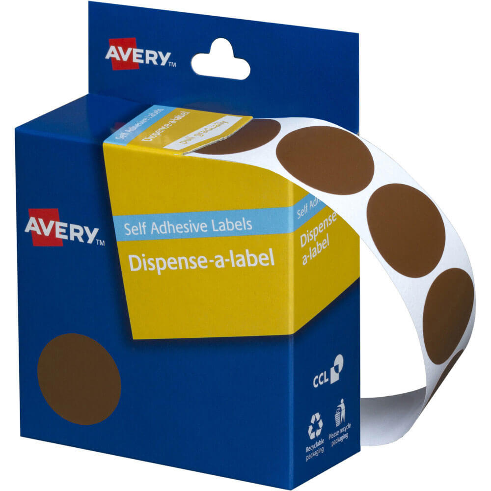 Avery selvklebende prikketiketter 24mm (500pcs)