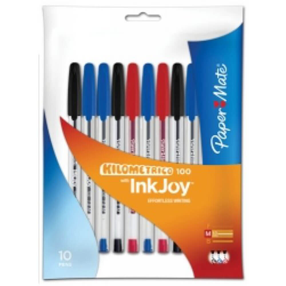 Paper Mate Inkjoy Polpe Pen Medium 1.0 mm 10pk