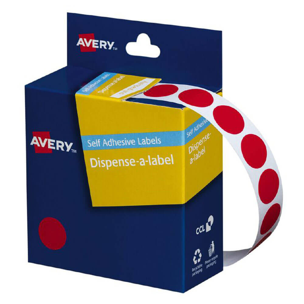 Étiquettes à points auto-adhésives Avery 14 mm (1050pcs)