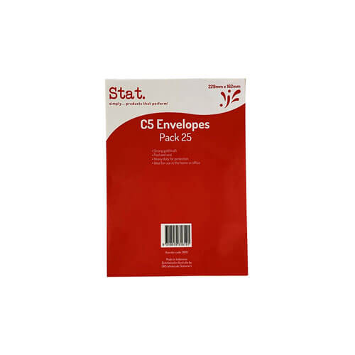 Stat Peal & Seal Envelope 25pk (Kraft)