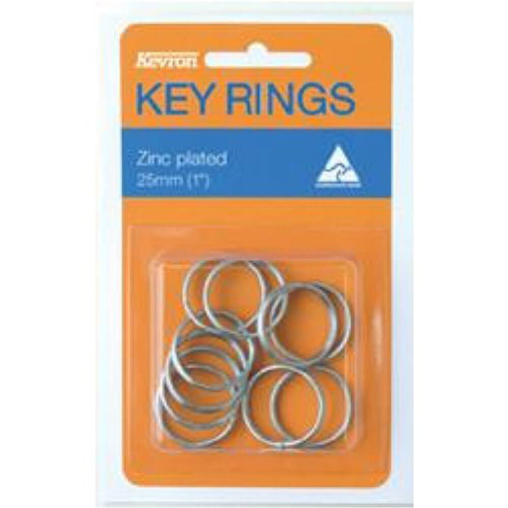 Kevron Key Rings 10pk (Zinc Plated)