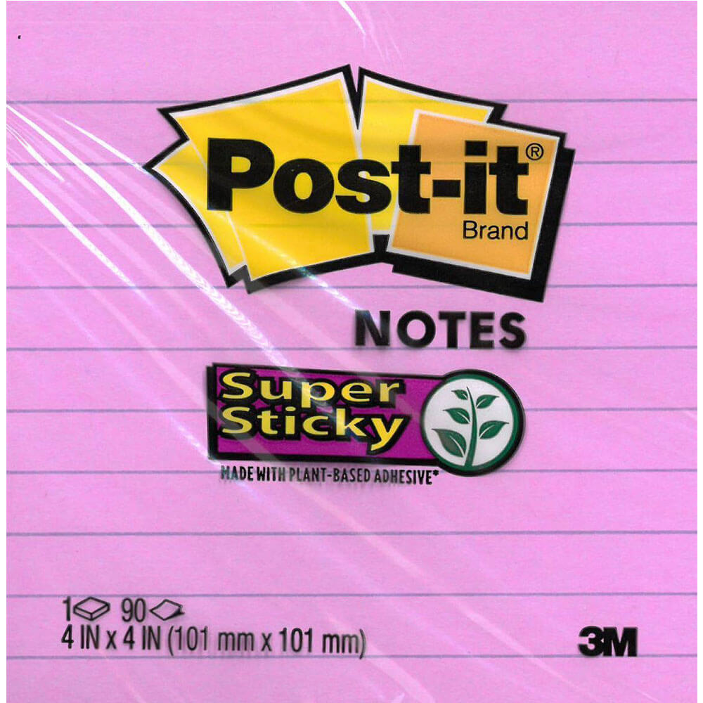 Post-it Super Sticky-fodrade anteckningar (90 ark)