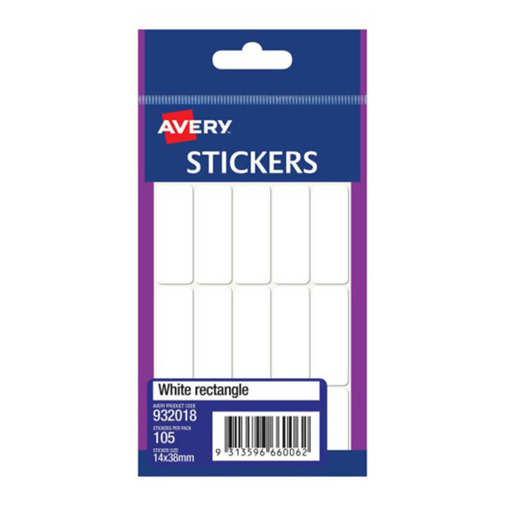 Avery Multi-purpose Rectangle Stickers (Pack of 10)