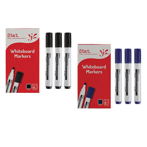 Stat 2.0mm Bullet Nib Whiteboard Marker (Box of 12)