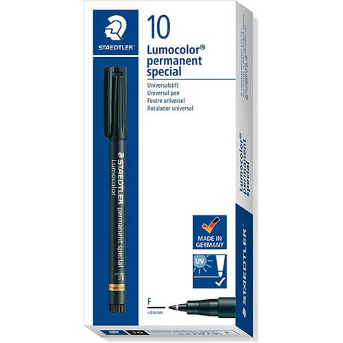 Staedtler Permanent Special Black Marker (Box of 10)