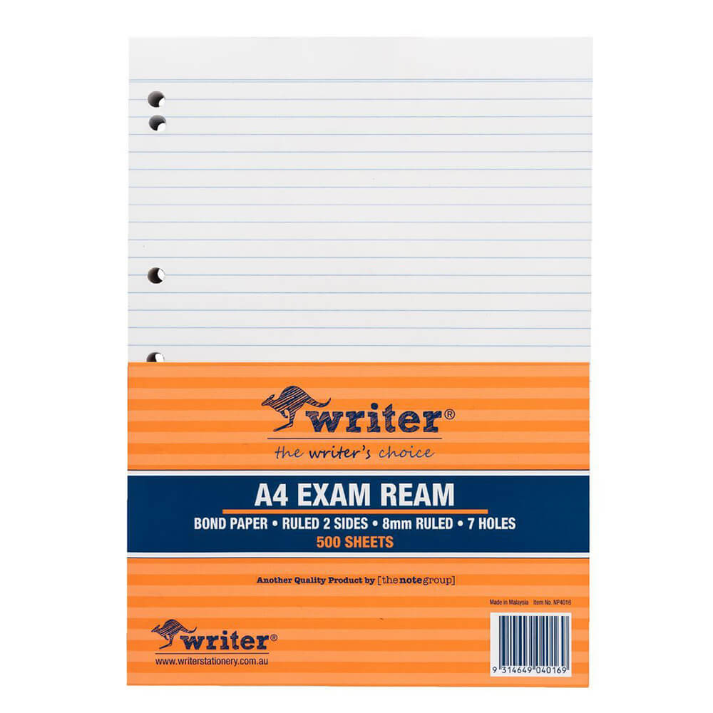 Författare A4 8mm styrde examenspapper w/ marginal (55GSM)