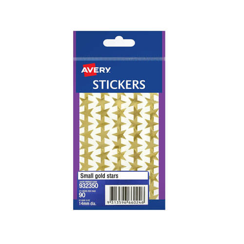 Avery F/P Gold Stars Label (Pack of 10)