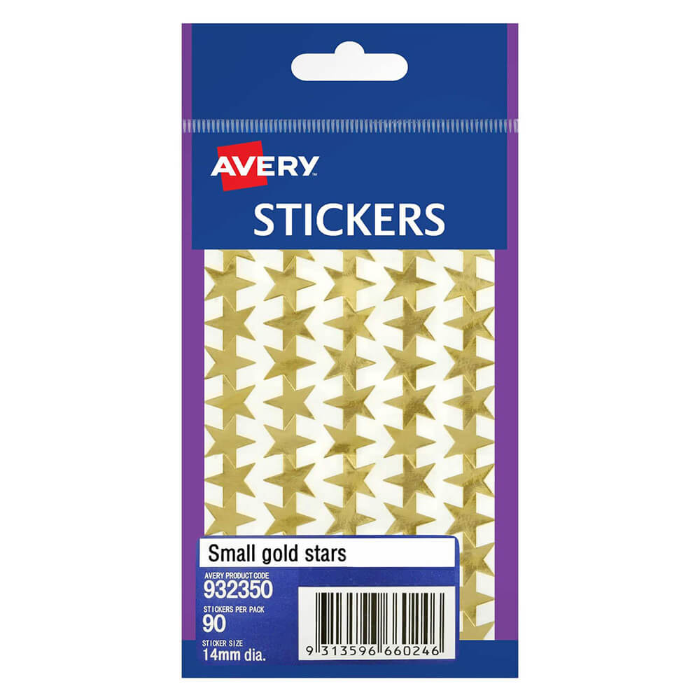 Etykieta Avery F/P Gold Stars (paczka 10)