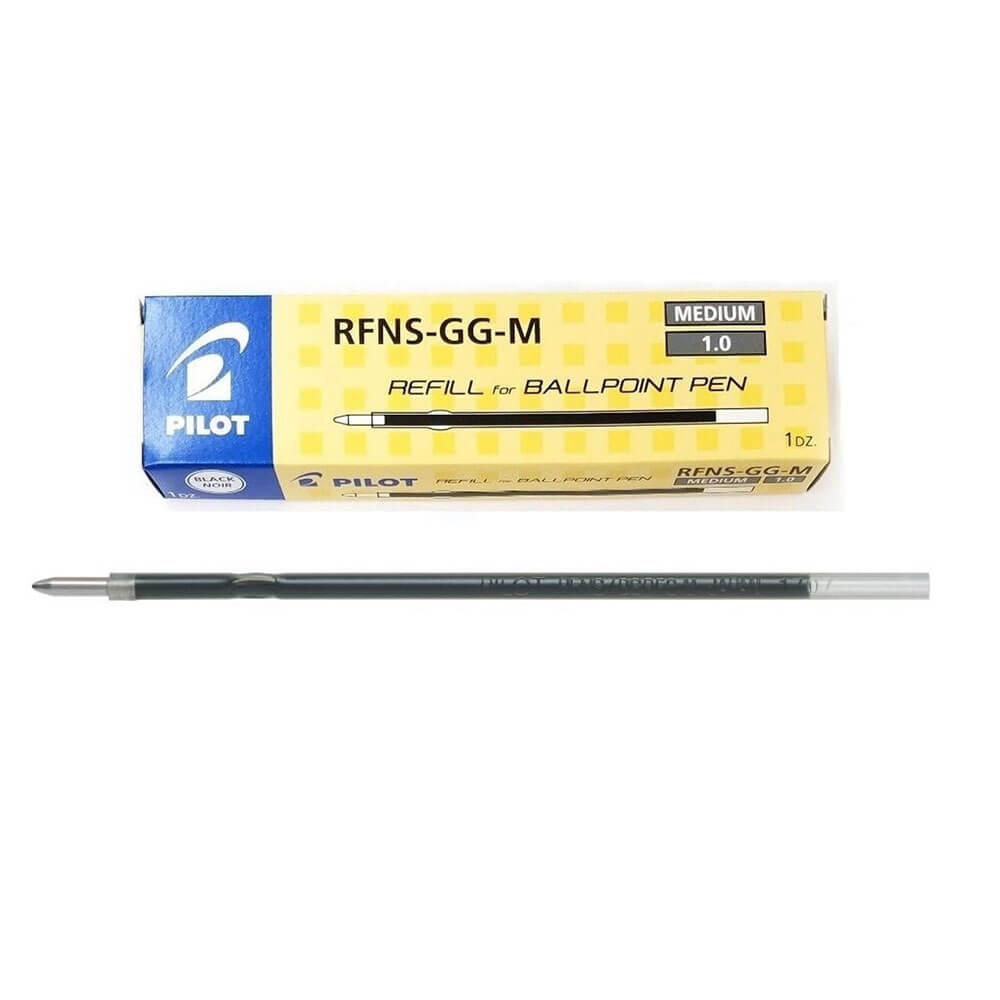 Pilot RFNS-GG udtrækkelig medium spids Pen Refill 12pcs