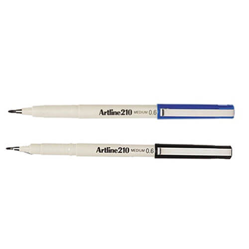 Artline Fineliner Medium Pen 0.6mm (Box of 12)