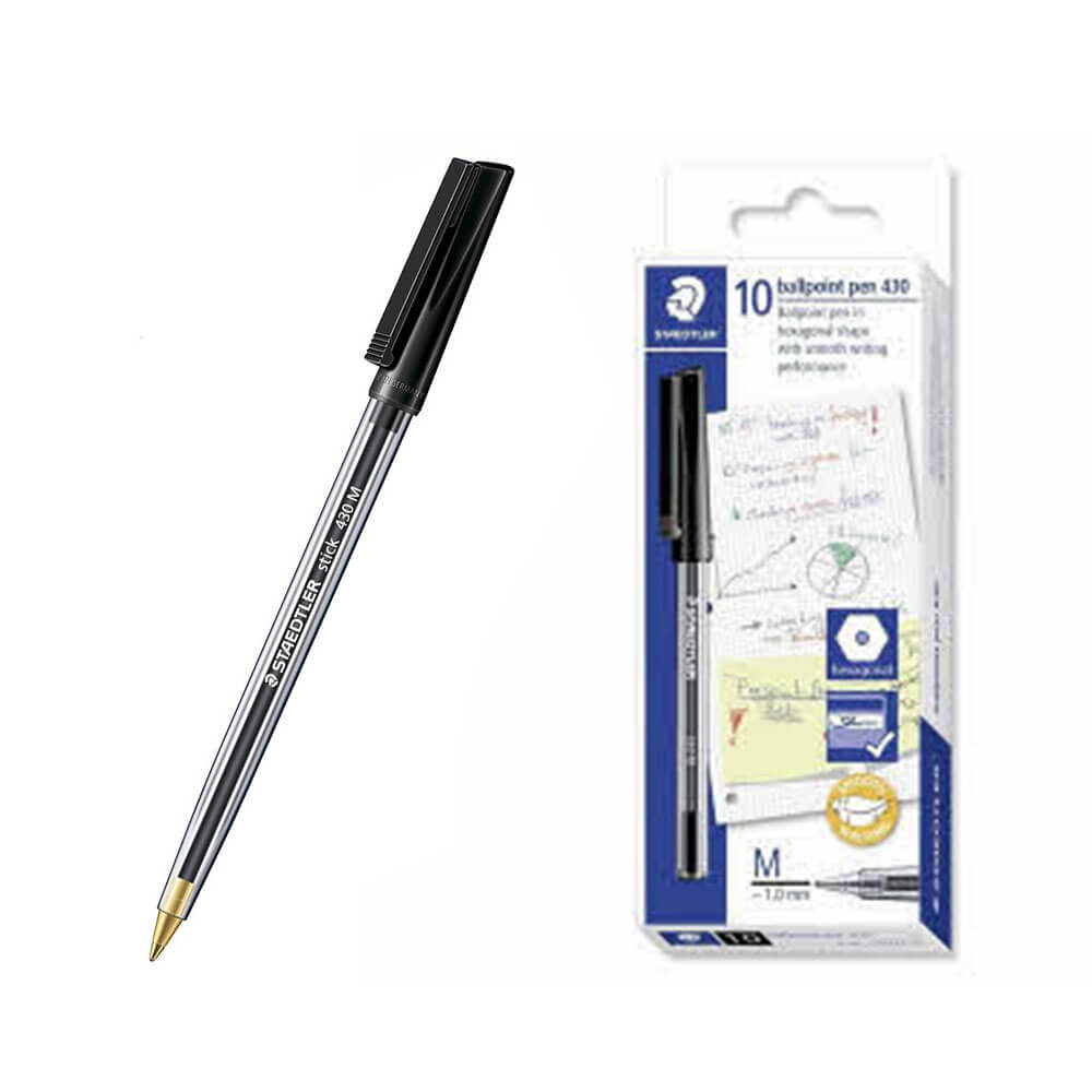 Staedtler Stick Pen bolígrafo mediano (caja de 10)