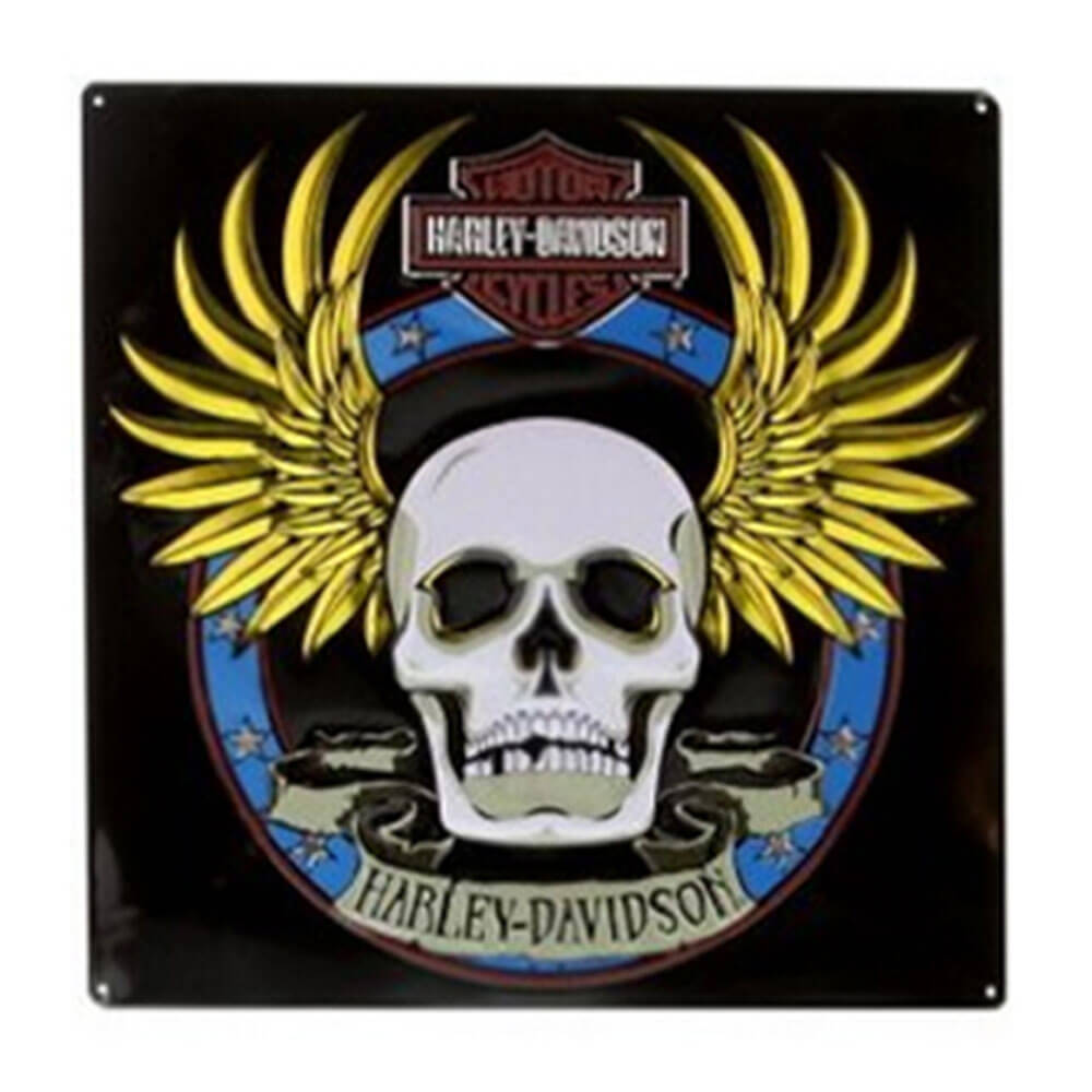 Harley Davidson Die Cut em relevo sinal de lata