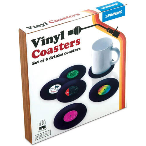 Gift Republic Retro Vinyl Coasters